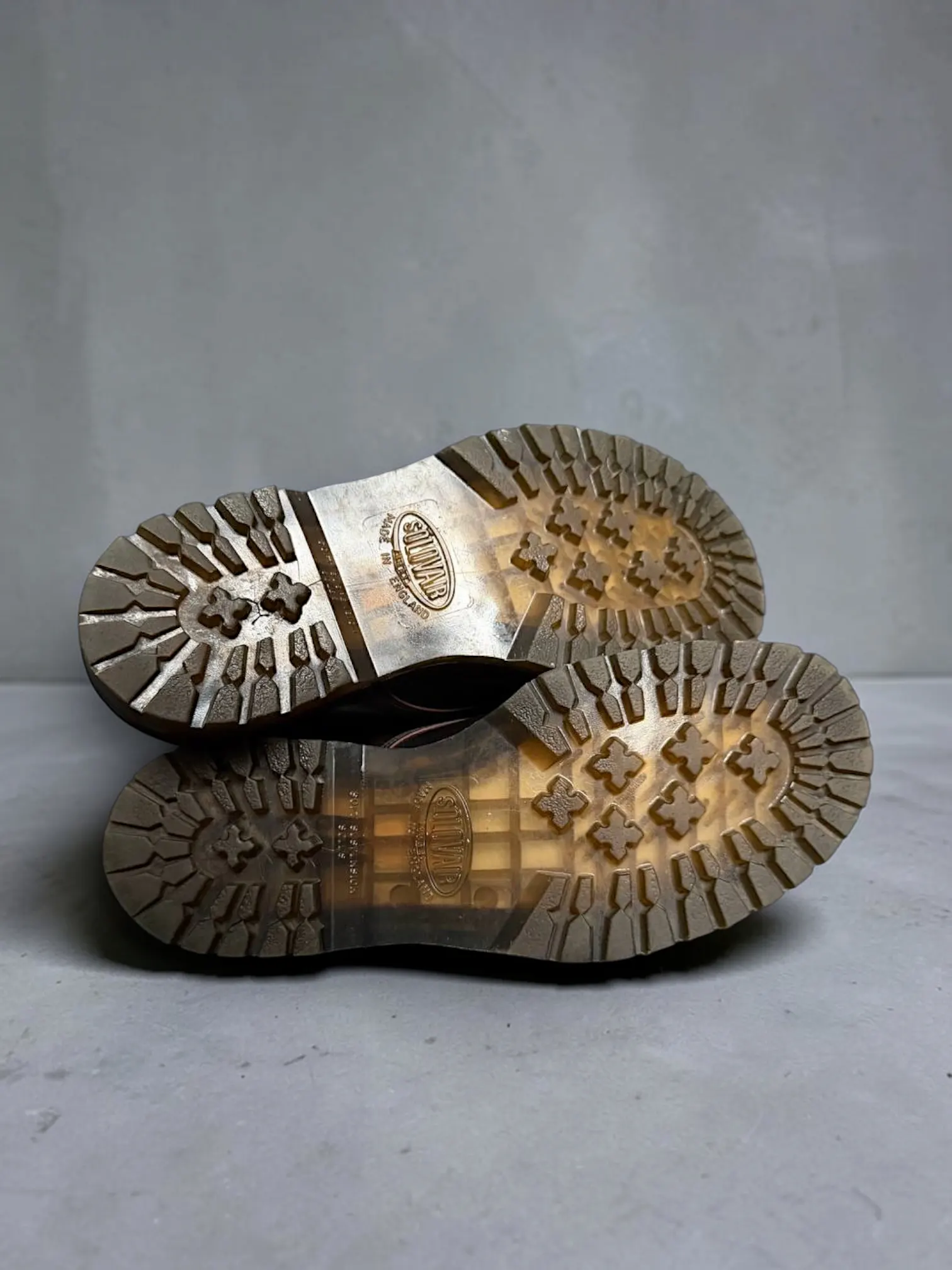 Полуботинки Solovair Gibson steel toe (made in England) бургунди — изображение 4